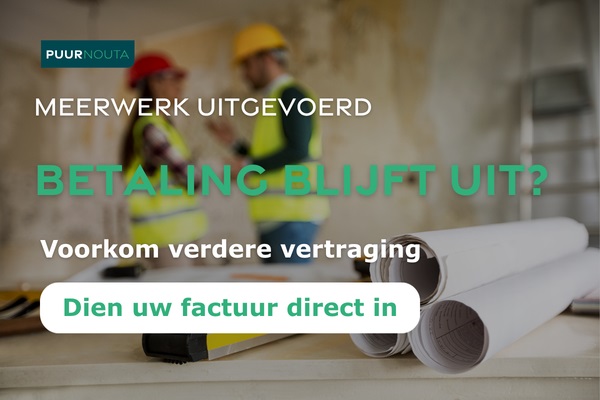 Meerwerk uitgevoerd, Betaling blijft uit